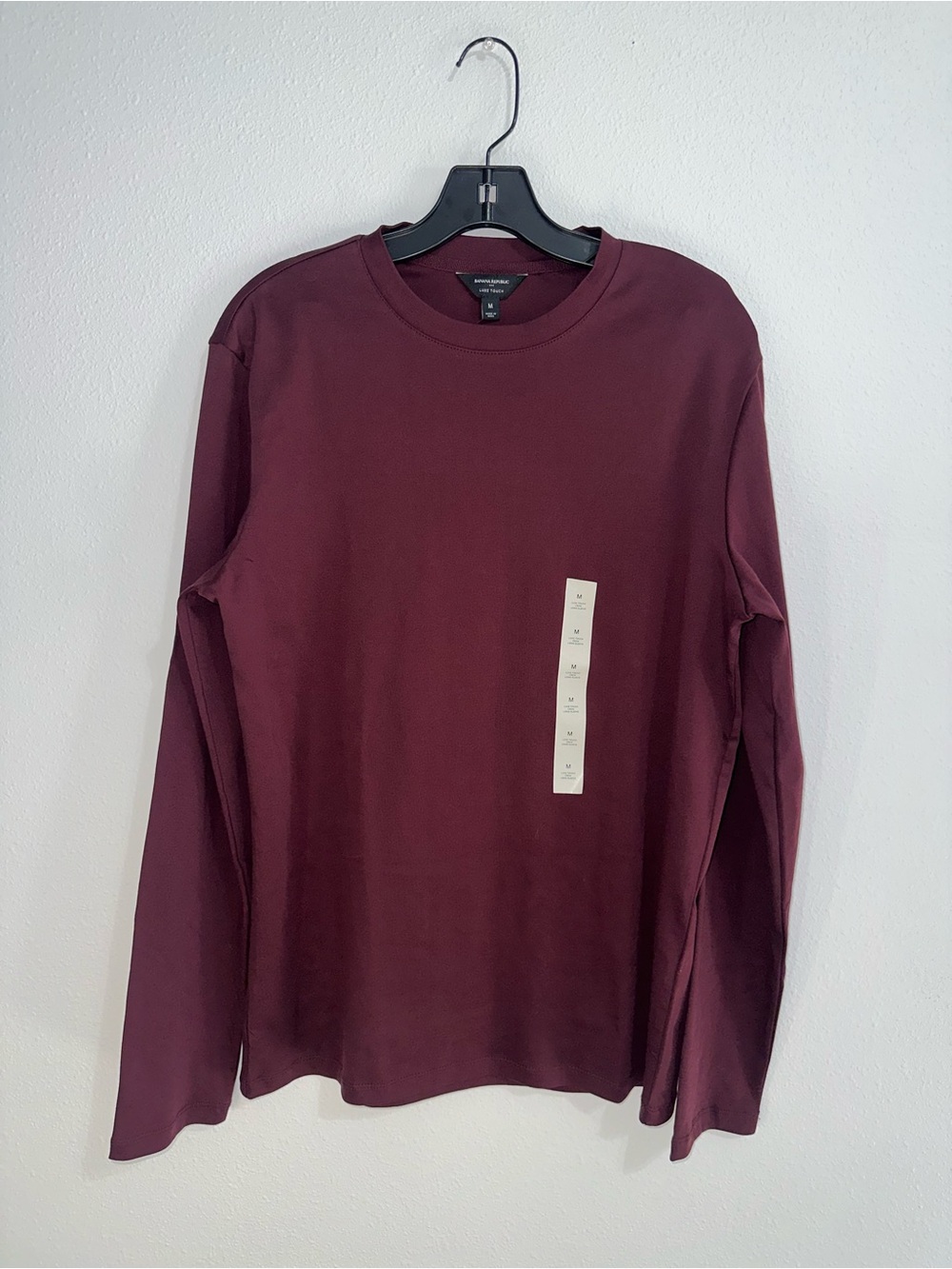 Banana Republic Long Sleeve Crewneck Shirt - Wine - M